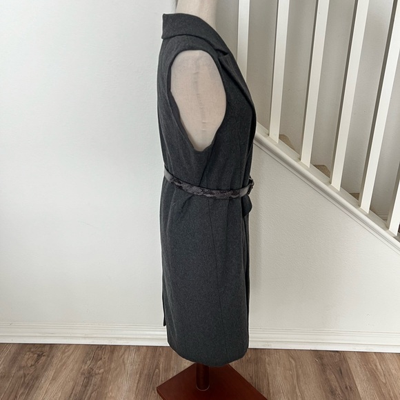 Trouvé sleeveless wool blend long vest jacket with lapel and hook closure Large - Picture 3 of 14